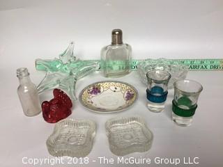 Collection of Glass Including Flask