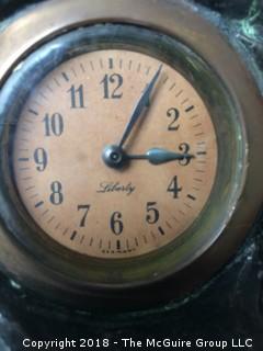 Collection of 1922 Liberty "Rock" Clock, Murad Cigarette Silk Yale Football, Hubley Motorcycle Part, Souvenir from 1939 World's Fair Sun Tower, San Francisco, and 1964 Buick Chassis Service Manual on Film