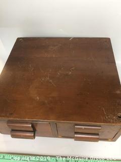 Two-Drawer Wood Card Catalog