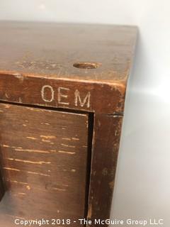 Two-Drawer Wood Card Catalog