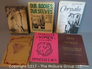 Collection of books including: children's, cookbooks, women's studies, encyclopedias and Nancy Drew