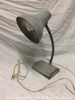 Vintage Working Metal Industrial Desk Lamp 