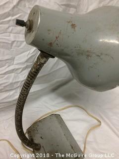 Vintage Working Metal Industrial Desk Lamp 