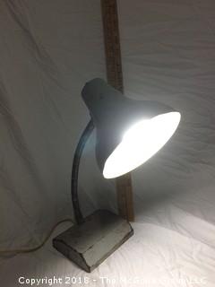 Vintage Working Metal Industrial Desk Lamp 