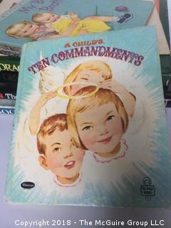 Collection of Books Including 1921 ABC Book, Golden Books, and Tillie: A Mennonite Maid