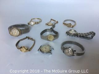 Collection of Watches Including Rytime, Wittnauer, Elgin, Hamilton, and Faux Piaget