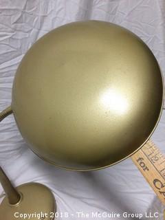 Working Gold Tone Industrial Gooseneck Lamp