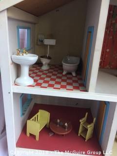 MCM 1960s Micki Leksaker Dollhouse Sweden with Midcentury Furniture Included