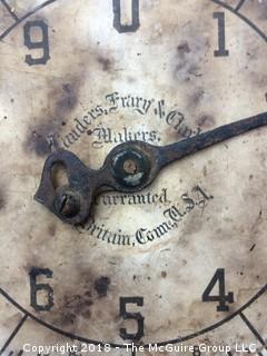 Collection of Metal: Japanese Tray, Pie Pan, Wall-Hanging Container, and Old Hanging Weight Scale