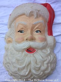 Vintage Blow Mold Santa Head