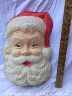 Vintage Blow Mold Santa Head