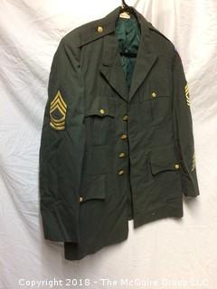 Men's Army Band Jacket Size 39L with Patches