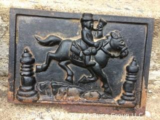 Vintage British Metal Mailbox Top and Door Cover