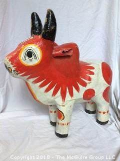 Thai Papier Mache Bull Toy