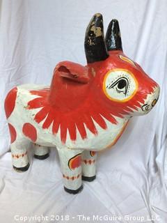 Thai Papier Mache Bull Toy