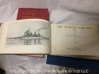 British Warship book and Two British Train Books