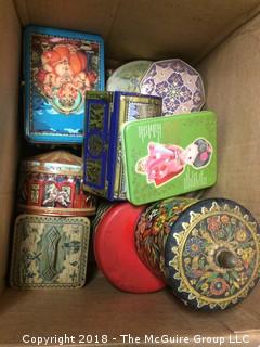 Collection of Vintage Metal Tins