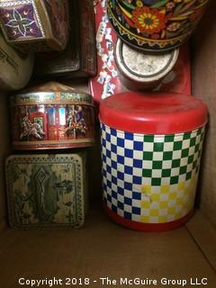 Collection of Vintage Metal Tins