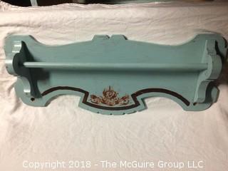 French Painted Wash Stand with Towel Rack