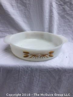 Collection of Pyrex and Fire-King Casseroles, Pie Dishes, and Bowls