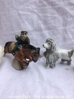 Collection of Figures and Animals Including Persian Man on Horse