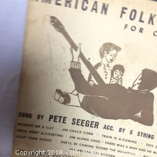 Two Folkways Records, One of Pete Seeger and One Woody Guthrie, and 45 of Michael Jackson/Lionel Ritchie We are the World