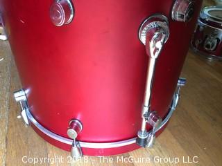 Pacific Drums Set of Three Drums and Pearl Foot Pedal