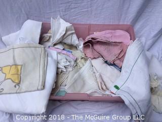 Box of Vintage Linens