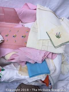 Box of Vintage Linens