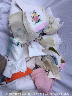 Box of Vintage Linens