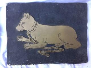 Set of Three Reproduction Medieval Gravestone Rubbing Blocks of Animals