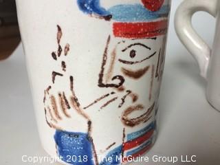 MCM Three De Simone Pottery Sailor Mugs