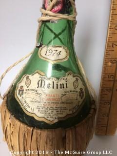 Two Vintage Italian Chianti Bottles