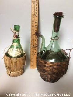 Two Vintage Italian Chianti Bottles