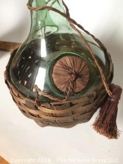 Two Vintage Italian Chianti Bottles