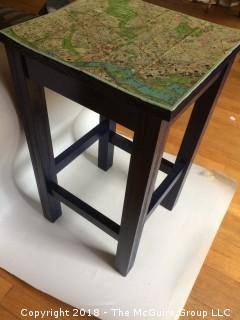 Side Table with Map of Washington, DC, on Top