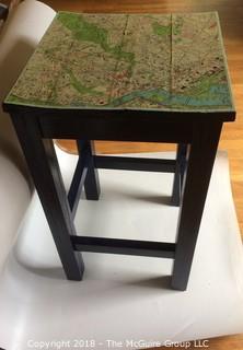 Side Table with Map of Washington, DC, on Top