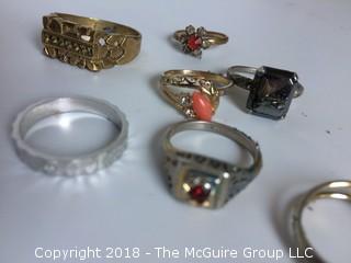 Collection of 9 Costume Jewelry Rings