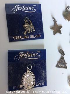 Sterling Charm Bracelet and 13 Sterling Charms Including Eiffel Tower