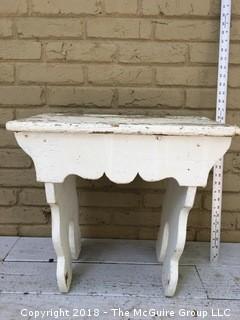 Shabby White Painted Bench