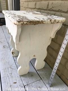 Shabby White Painted Bench