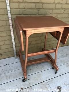 Vintage Industrial Hon Metal Typing Table on Wheels