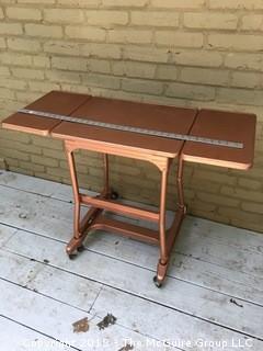 Vintage Industrial Hon Metal Typing Table on Wheels