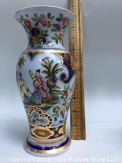 Vase with Bright Colors and Asian Themes