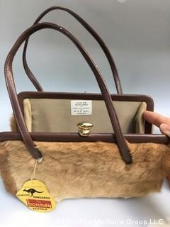 Real Kangaroo Fur Purse and Wallet in New Condition with Label