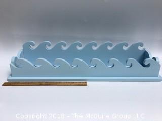 Shelf in Blue Wave Pattern