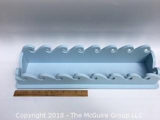 Shelf in Blue Wave Pattern