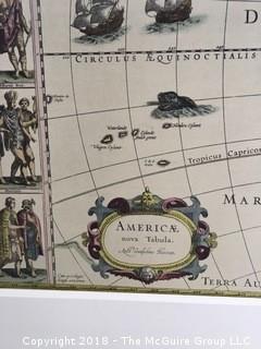 Print of Map of South America in Matt