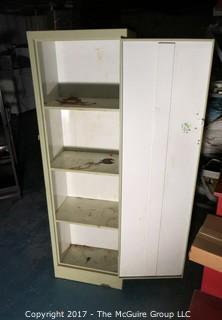 2 metal storage cabinets