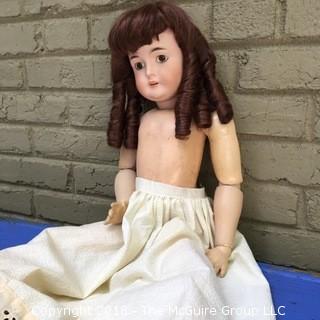 Hauser Co. Germany Doll with Glass Eyes, Jointed Limbs